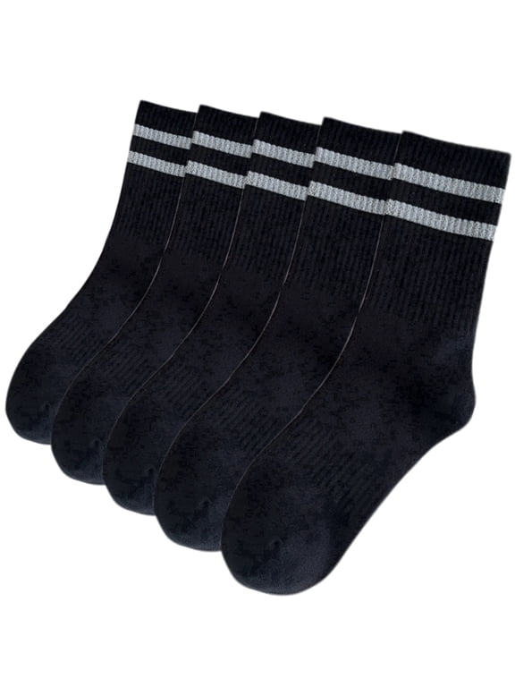 JQ Night Running Socks 5 Pairs 360Reflective Night Safety Gear - Copper Ankle Socks Odor Free Anti Blister Moisture Wicking