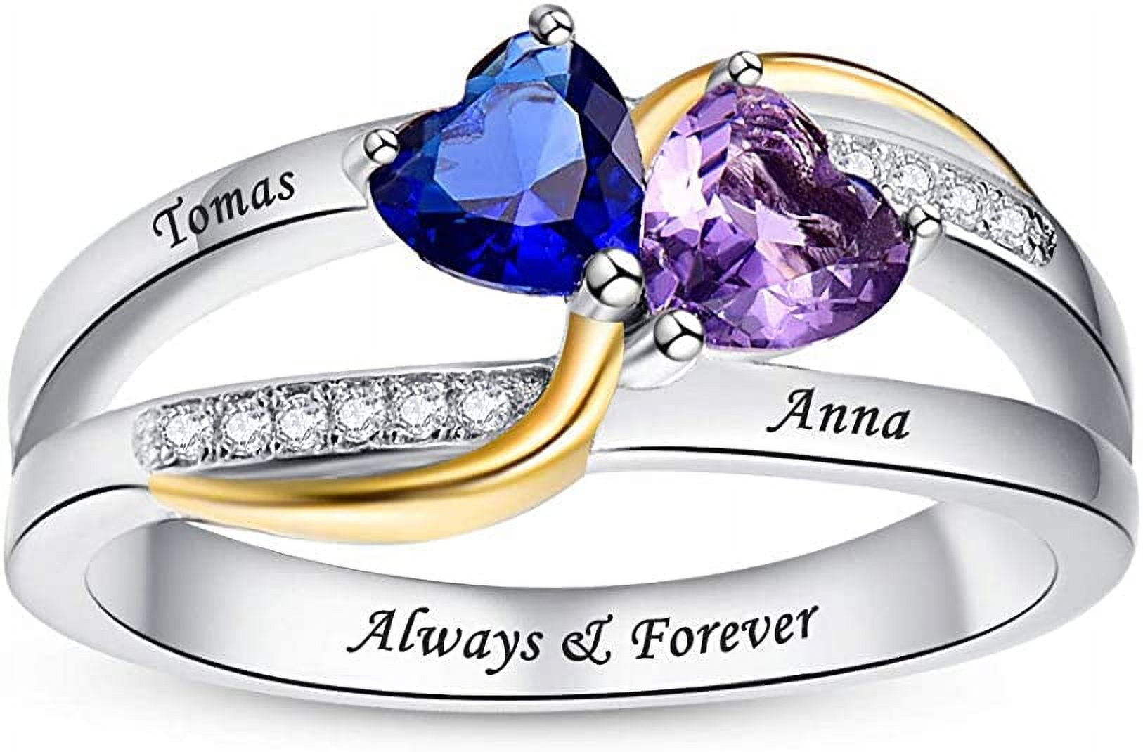 Custom King and Queen Crown Promise Rings Set Birthday Gift – Loforay