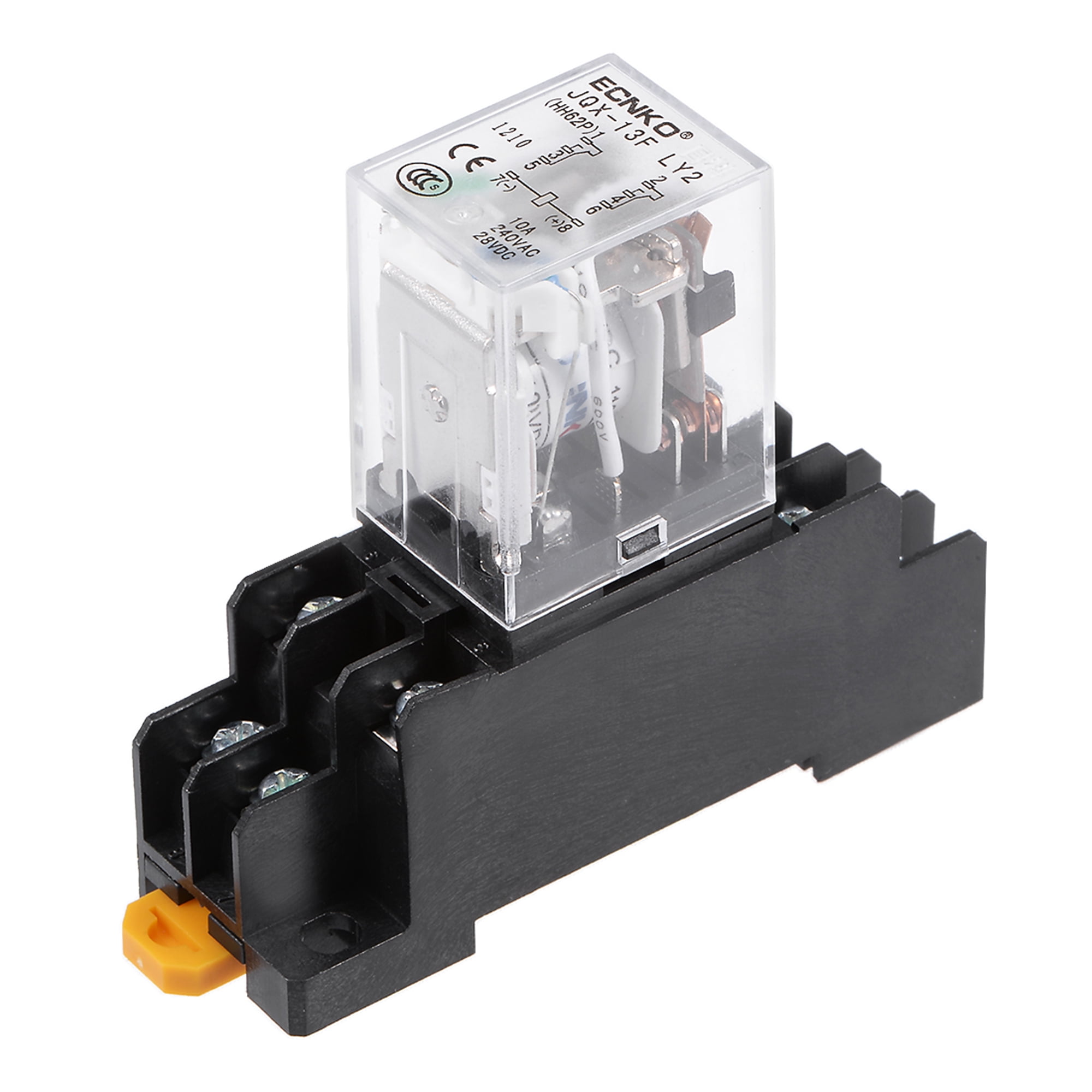 mxuteuk 2 pièces DC 12V Bobine 8 broches 10A DPDT Indicateur LED