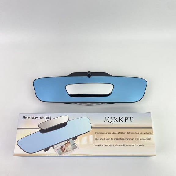 JQXKPT Rearview mirrors,12'' Rear View Mirror Universal Rearview Mirror Interior Anti-glare Frameless Panoramic Wide Angle HD RearView Mirror with Suction Cup
