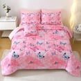 thumbnail image 1 of OKKEEY Full Bedding Sets for Girls Kids, 8 Pcs Women's Pink Butterfly Comforter Set, All-Season Flower Printed Soft Microfiber Bed in a Bag Room Bedding with Sheets, 1 of 10