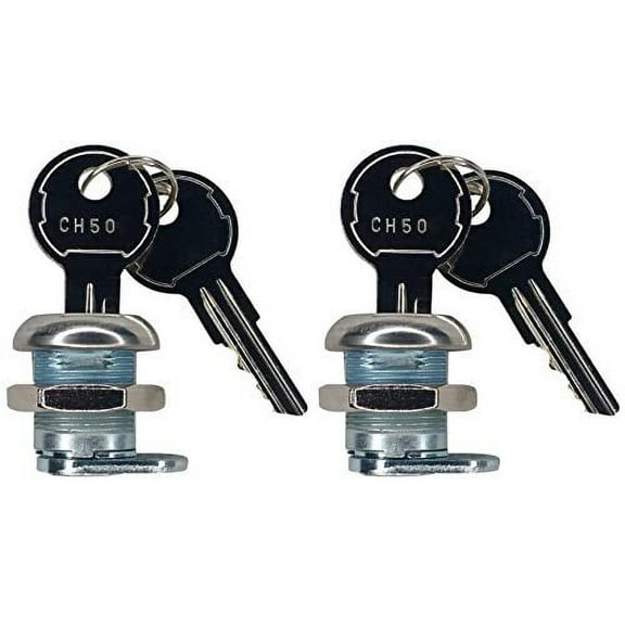 JQuad (2 Pack Keyed Alike) Truck Tool Box Locks with Keys - Replacement Pickup Toolbox Lock Cylinder for Latch (2 Pack)