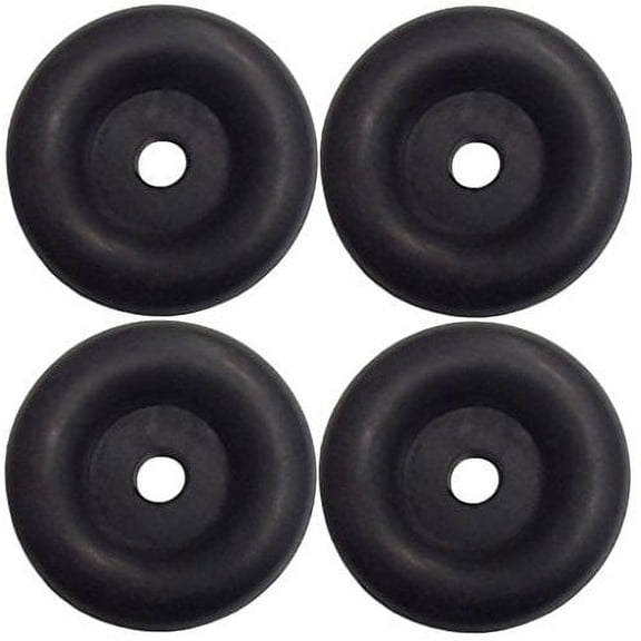 JQuad (4 Pack) 2.5" Trailer Ramp Door Bumper, Compatible with Truck Cargo Hatch - Round Rubber Bump Stops