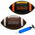 thumbnail image 1 of JR Football Assortment w/ Pump (Pack of 2) (Black/Orange & Brown/White, Junior - 10"), 1 of 4
