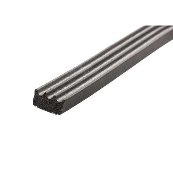 JR Products 06-30145 Ribbed Style EPDM Sponge Rubber Seal - 50' Length