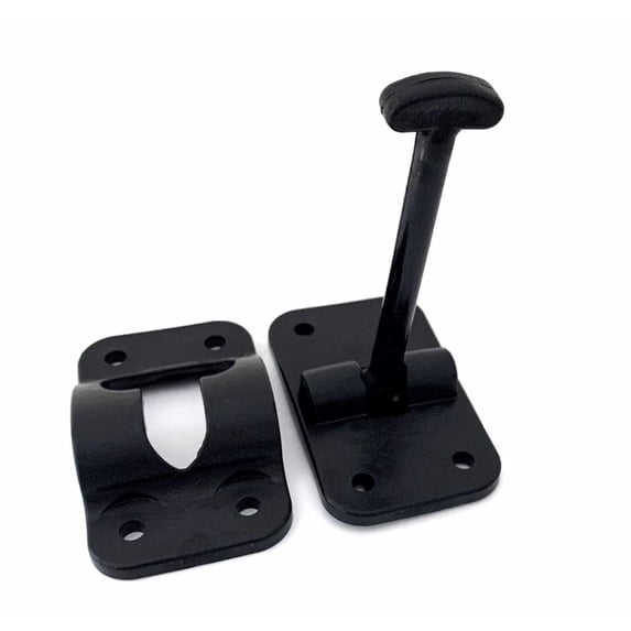 JR Products 10324 Plastic T-Style Door Holder - Black, 3-1/2"