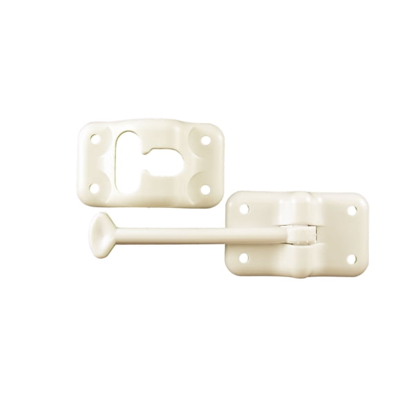 JR Products 10454 Plastic T-Style Door Holder - Colonial White, 6"
