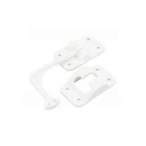 JR Products 10605 Plastic 90° T-Style Door Holder - Polar White, 6"