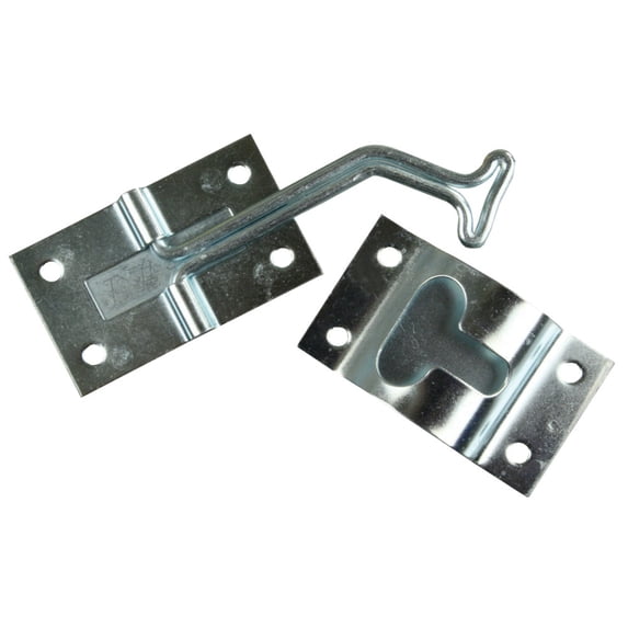 JR Products 11755 Zinc Finish Metal 45 Degree T-Style Entry Door Holder