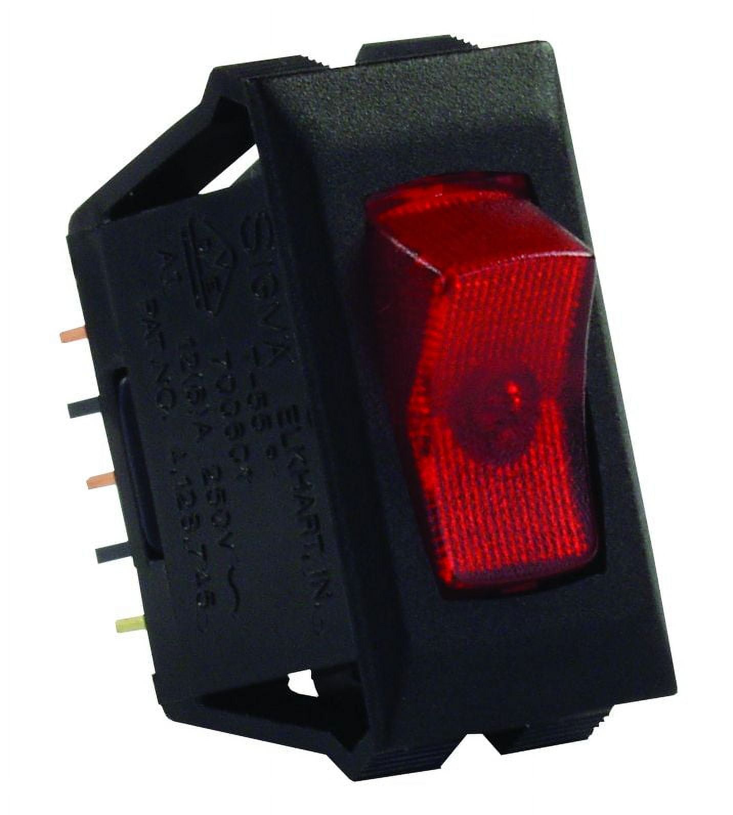 JR Products 12515 Illuminated 120V On/Off Switch - Red/Black - Walmart.com