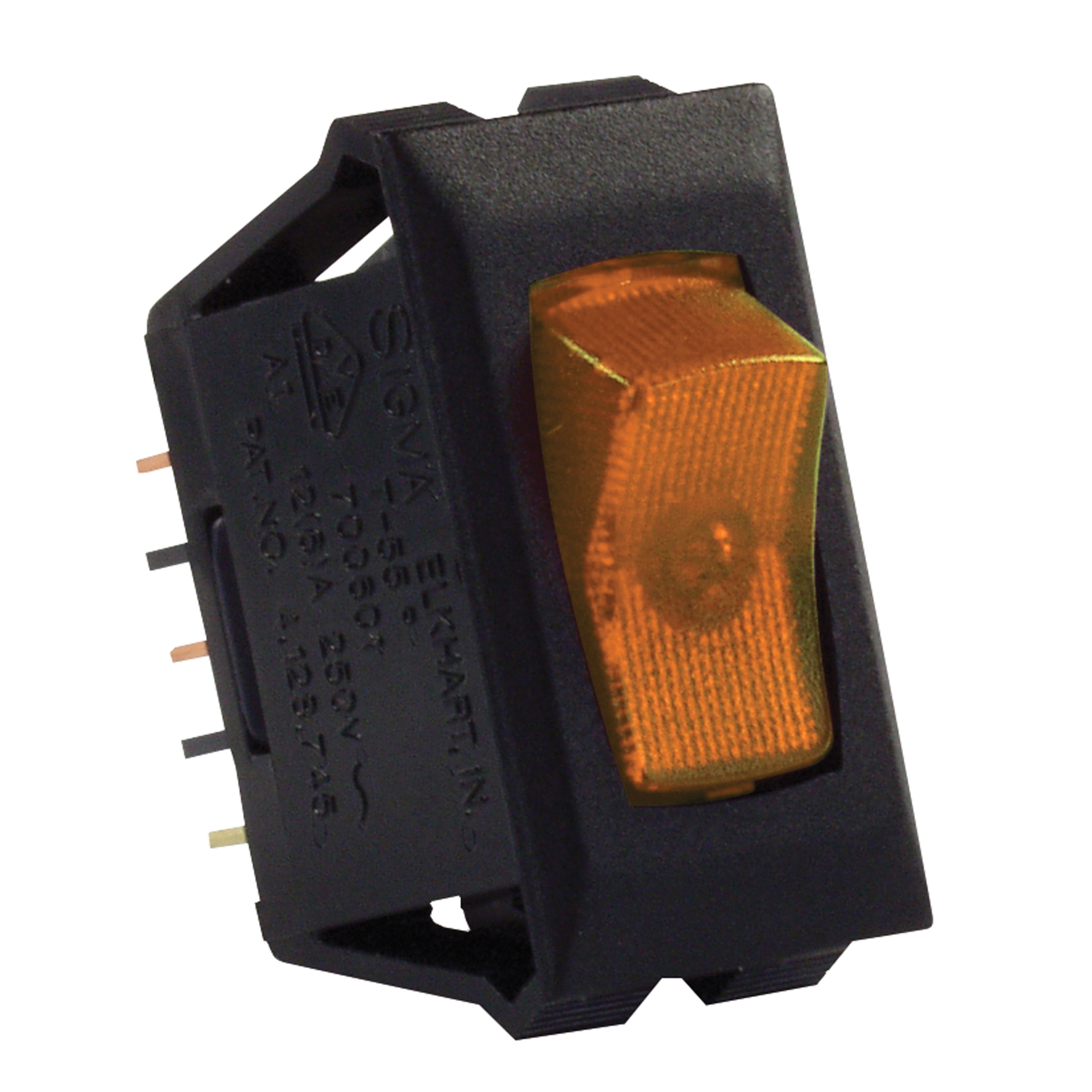 JR Products 12555 Illuminated 12V On/Off Switch - Amber/Black - Walmart.com