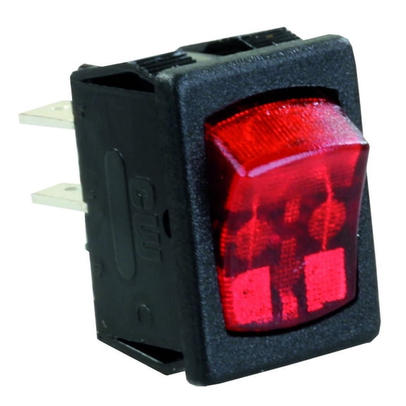 JR Products 12765 Mini-Illuminated On/Off Switch - Red/Black