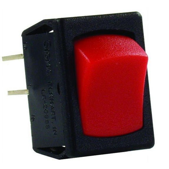 JR Products 12795 - Single SPST On/Off Rectangular Black /Red Mini Multi Purpose Switch