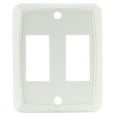 JR Products 12875 Double Switch Face Plate White
