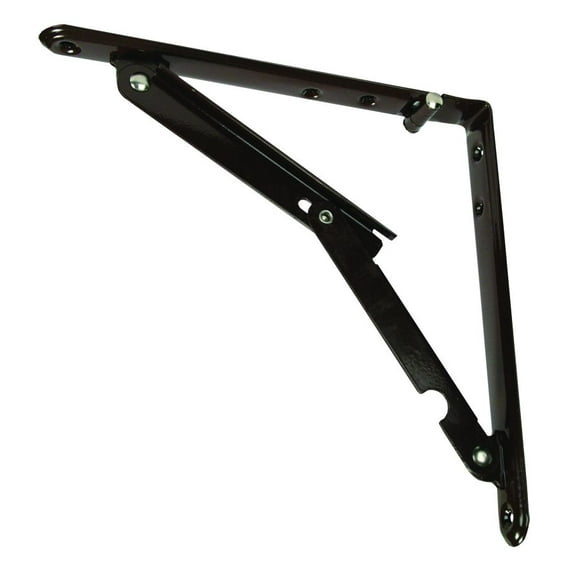 JR Products 20735 Folding Shelf Bracket - Brown, 7.75" x 7.75" x 11.75"
