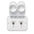 thumbnail image 1 of JR Products 543-B-2-A Cable/Cable TV Plate - Polar White, 1 of 2