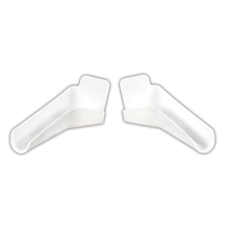JR Products 655-PW-A Rigid Rain Gutter Spouts - Polar White
