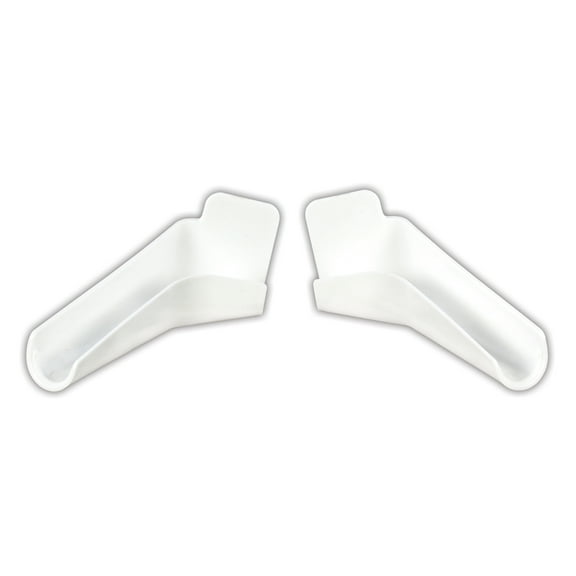 JR Products 655-PW-A Rigid Rain Gutter Spouts - Polar White