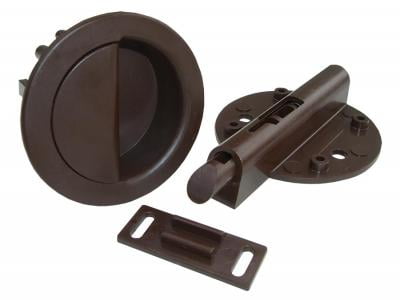 Brown Biometric Polished Door and Cabinet Latch with Alarm