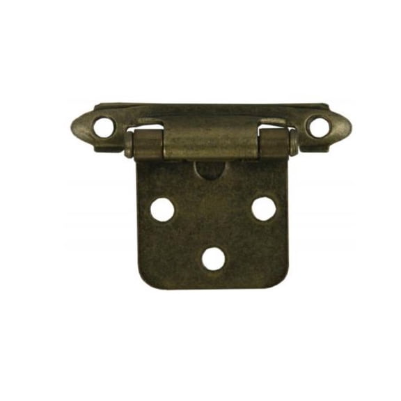 JR Products 70585 Self-Closing Flush Mount Hinge - Antique Brass