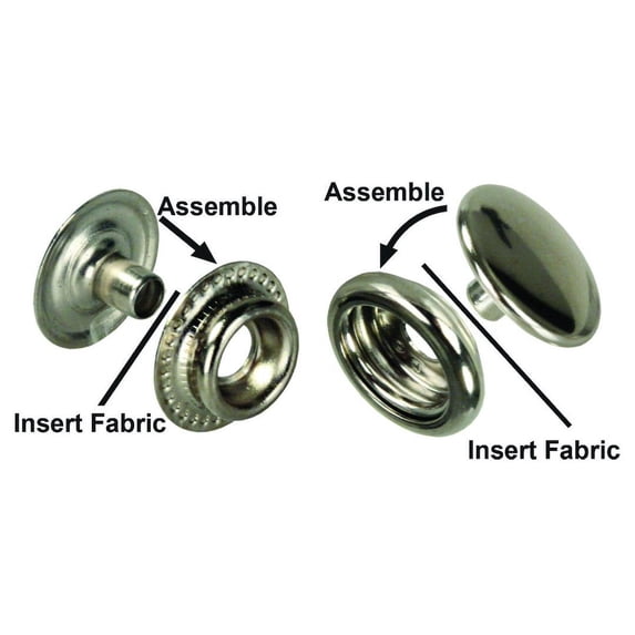 JR Products 81575 Fabric-to-Fabric Snap Kit
