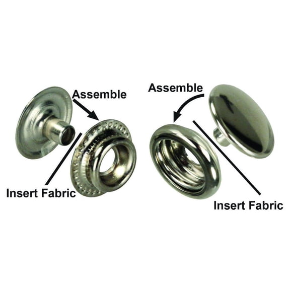 JR Products 81575 Fabric-to-Fabric Snap Kit