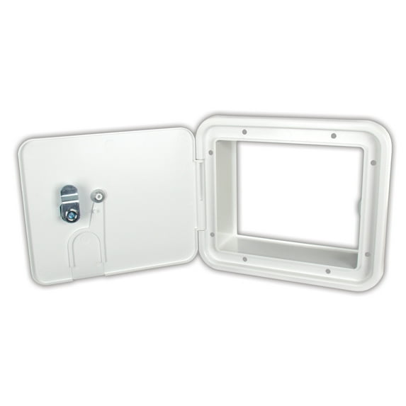 JR Products E7132-A Medium Electrical Cable Hatch - Polar White