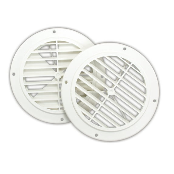 JR Products GRILL2-A Undampered Ceiling Vent - Polar White