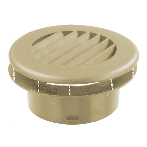JR Products HV4TN-A Thermovent Undampered Ducted Heat Vent - Tan, 4"