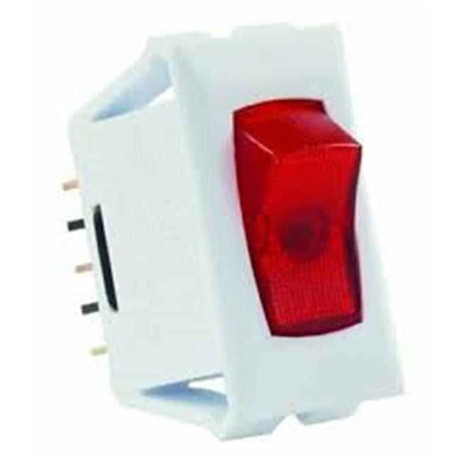 JR Products JRP12505 12V On, Off Illuminated Switch, Red & White ...