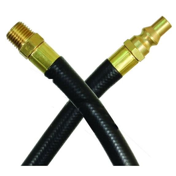 JR Products RV Rubber Appliance Hose with 1/4" Male Pipe Thread & Quick Disconnect Male Ends