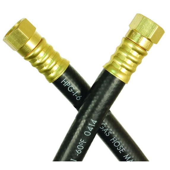 JR Products RV Rubber LP Supply Hose with (2) 3/8" Female Swivel SAE Ends