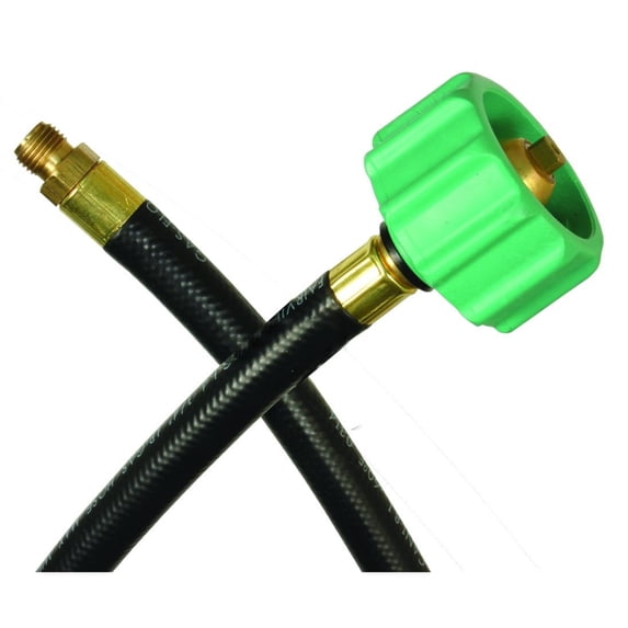 JR Products RV Rubber Pigtail Hose with 1/4" Male Inverted Flare End