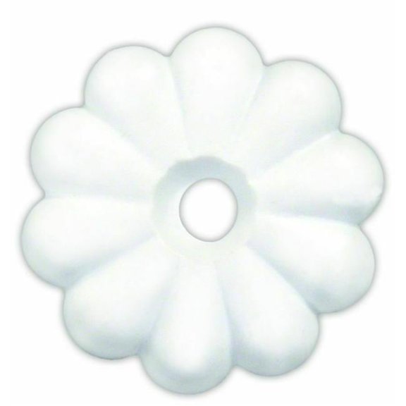 JR Products White Plastic Rosettes, 14 per Pack