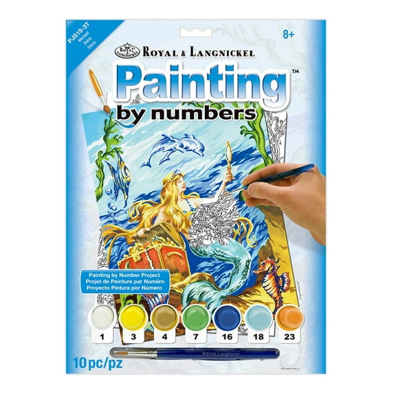 Royal & Langnickel Painting by numbers™ 10pc Mermaid Painting Project