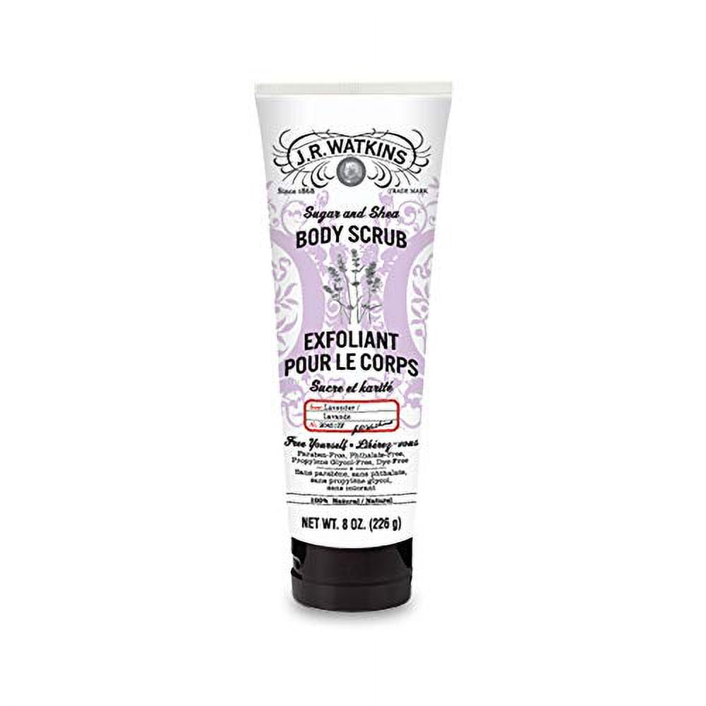 JR Sugar And Shea Natural Exfoliating Body Scrub, Lavender, Nourishing Exfoliator Scrub For