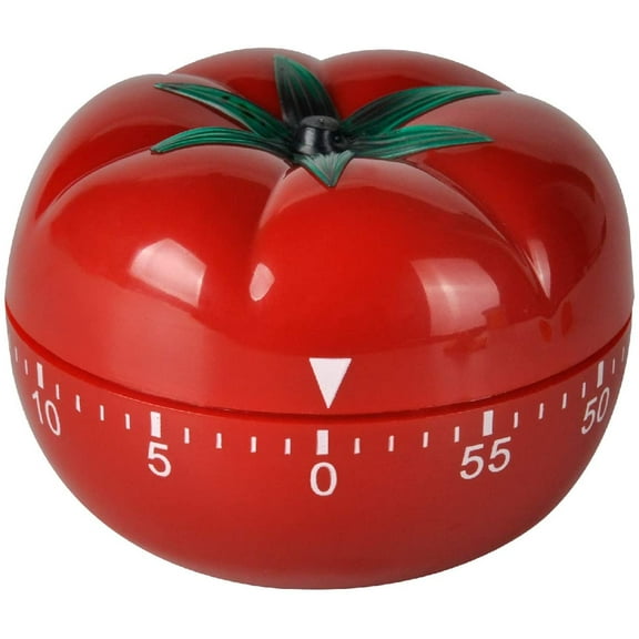 JR-WG017 Kitchen Cooking Timer Tomato Cartoon Mechanical Countdown Hour Meter for Cooking Homework Baking Learning Body-Building