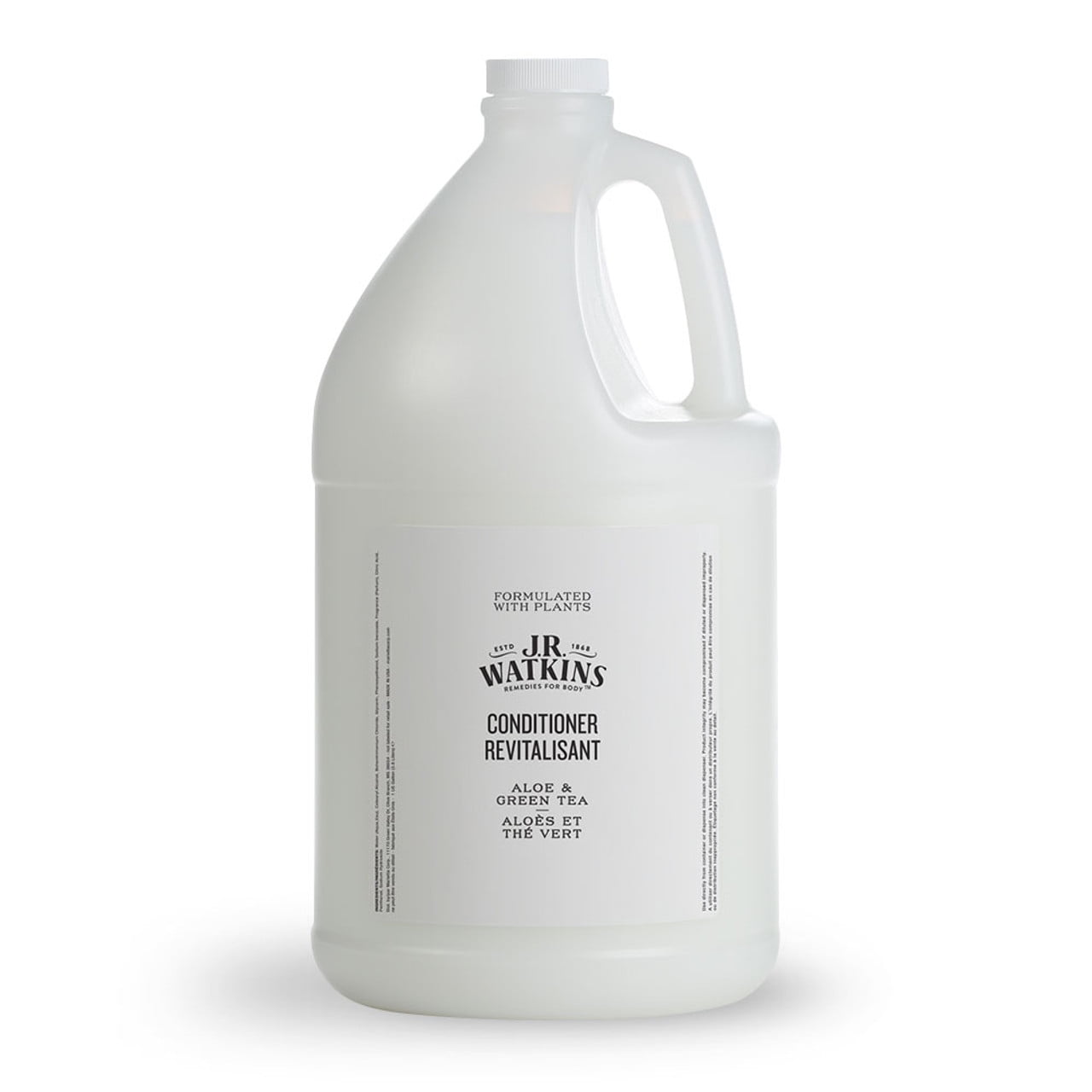 JR Watkins Aloe & Green Tea Conditioner, Hydrating & Nourishing, 1 Gallon, Green Tea Scent, Paraben-Free & Eco-Friendly