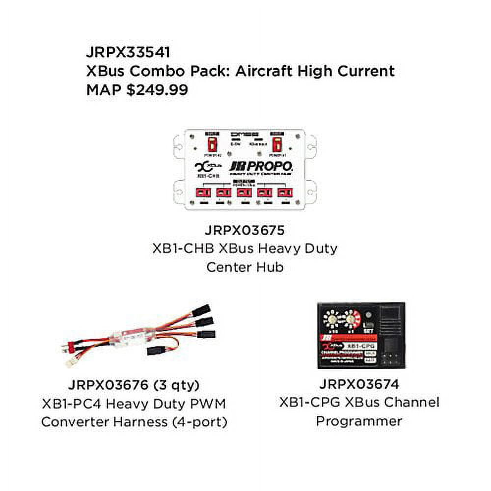 JR X33541 High Current Airplane XBus Combo XPack w/Free XBus Channel