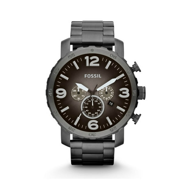 JR1437P Nate Chronograph Smoke Stainless Steel Watch by Fossil for Men 1 Pc Watch