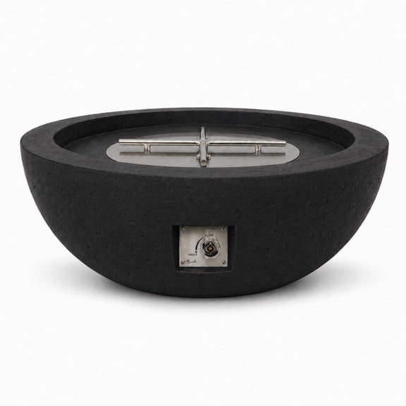 Concrete Outdoor Fire Pit 48 Inch Black | Jr's Patio