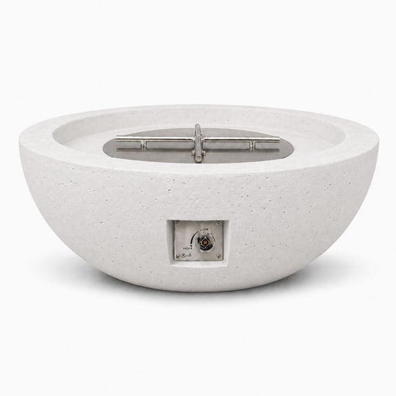 Concrete Outdoor Fire Pit 48 Inch White | Jr's Patio