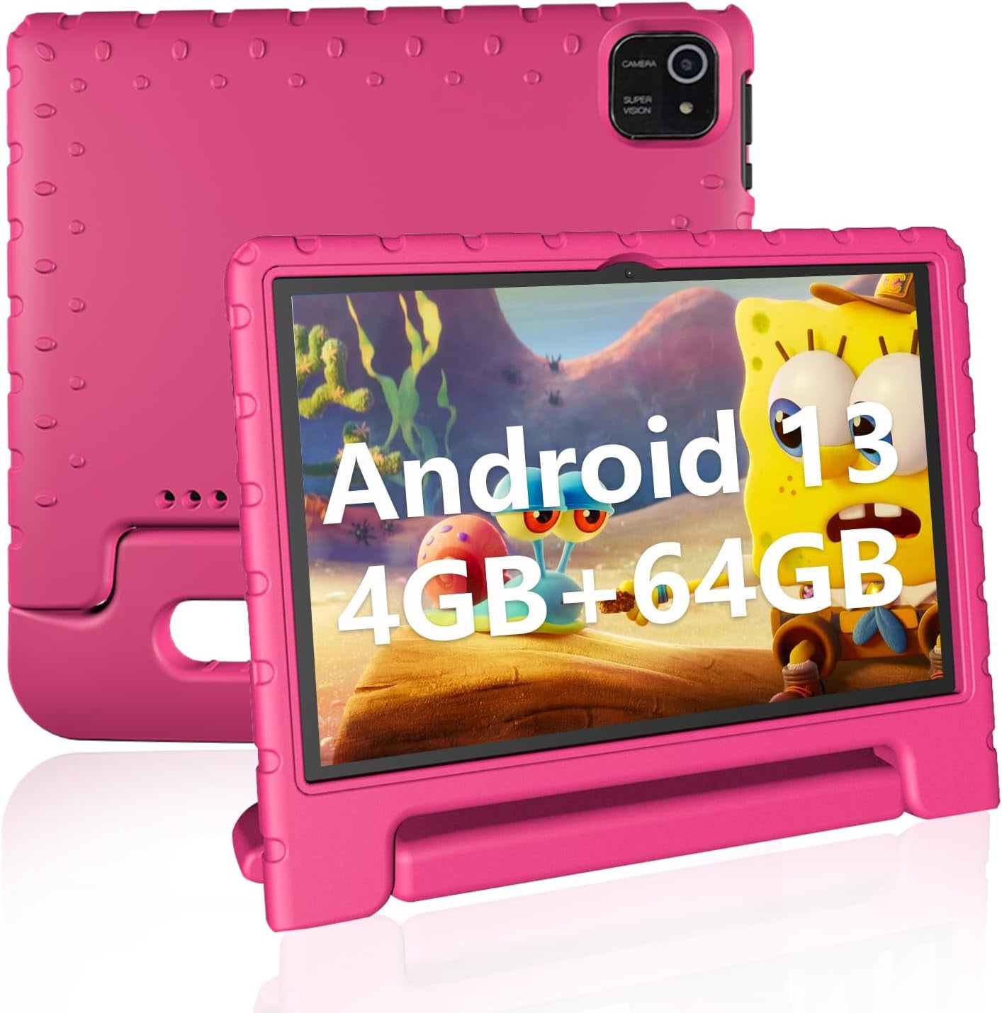 JREN Newest Kids Tablet 2024,10 inch Tablet for Kids with WiFi
