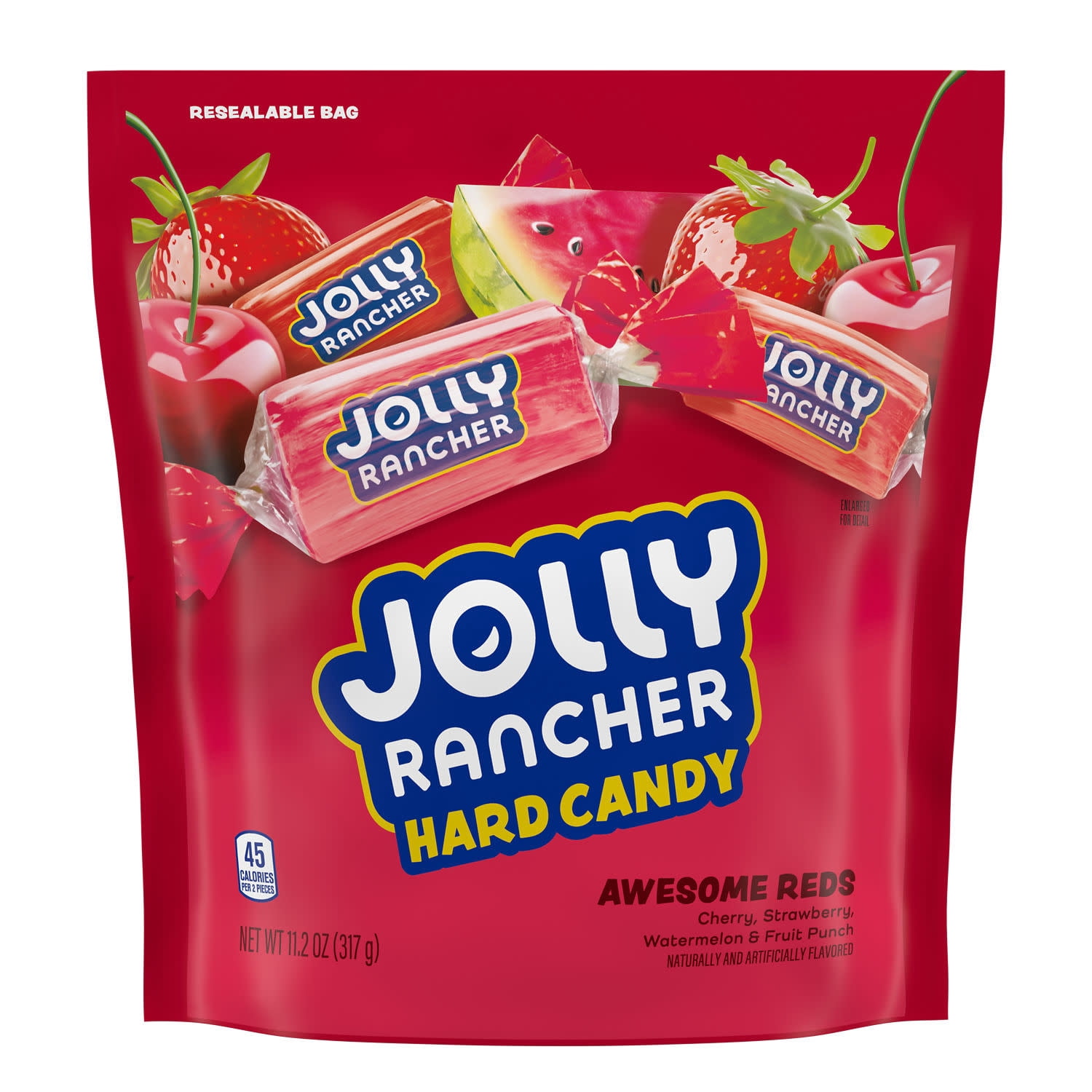 Jolly Rancher Assorted Fruit Flavored Hard Candy, Bag, 11.2 oz