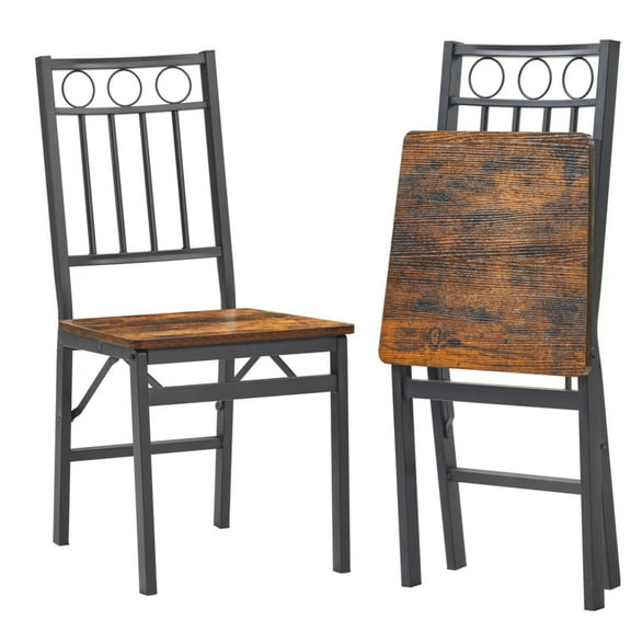 JRHRXXY 2 Piece Folding Dining Chairs,Portable Foldable Chairs for Kitchen,Dining Room,No Assembly