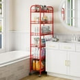 thumbnail image 1 of JRHRXXY 6-Tier Slim Rolling Storage Cart,10"Wide Mobile Metal Cart for Kitchen,Bathroom,Small Space, 1 of 11