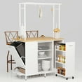 thumbnail image 1 of JRHRXXY Kitchen Island with Storage, Breakfast Bar, Large Coffee Bar with Hooks, 1 of 11