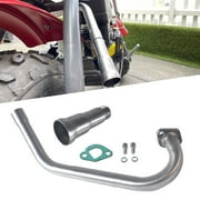 JRL 3 Stage Exhaust Header Pipe For Coleman Powersports CT200U BT200X CT200u-ex,212cc 196cc/6.5HP Go Kart and Gas Mini Bike Silver