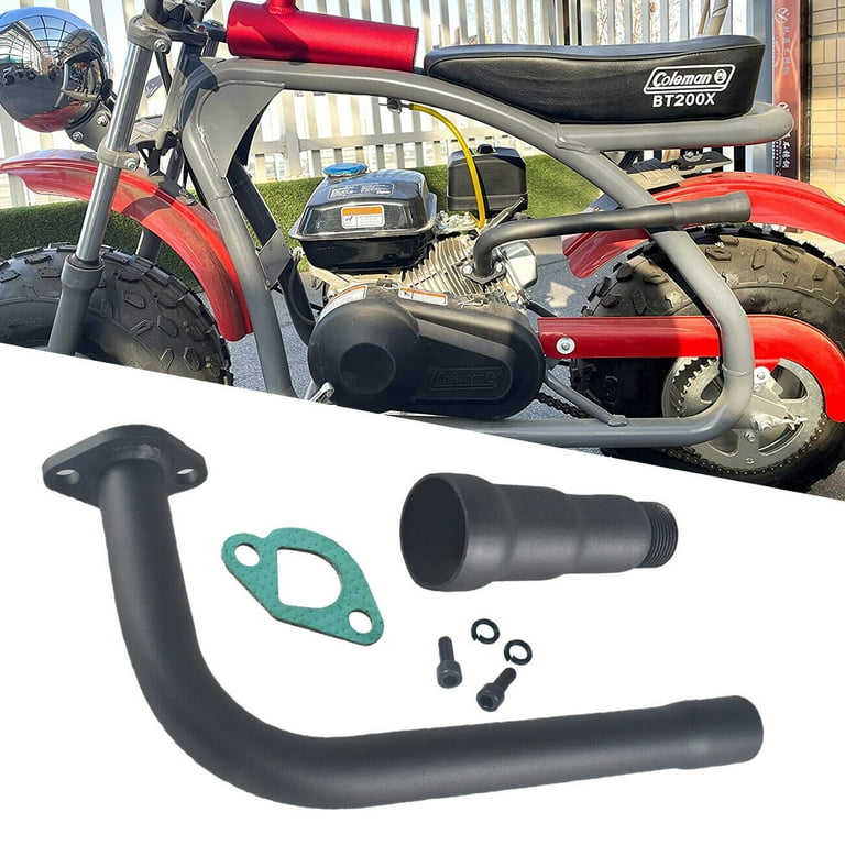 JRL Black 3 Stage Exhaust Header Pipe For Predator 212cc 196cc 6.5HP Go Kart and Gas Mini Bike For Coleman Powersports CT200U BT200X CT200u ex