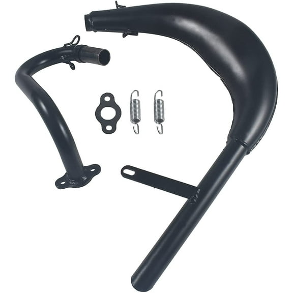 JRL Durable Vehicle Mufflers with Gasket and Springs, Metal Black